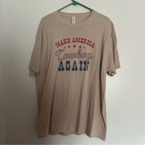 Men's Beige Graphic T-Shirt